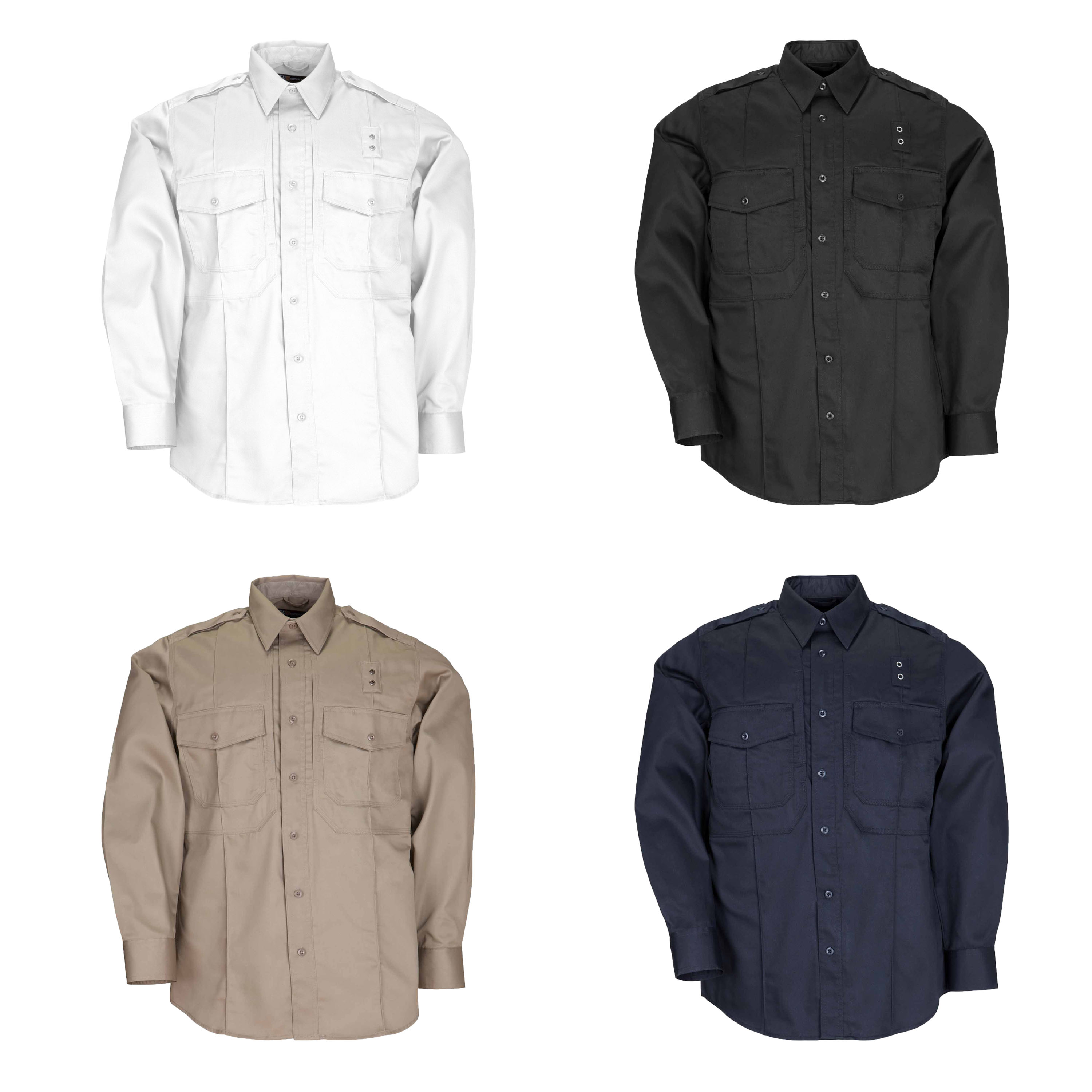 Underarm Vents Style 72344 Tactical Mens Twill PDU Class A Long Sleeve Shirt Teflon Treatment